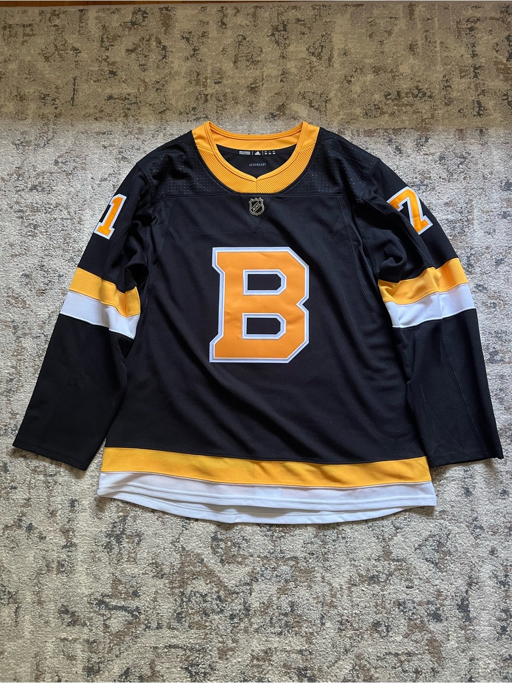 Adidas Mens 54 Boston Bruins Taylor Hall #71 Hockey Jersey
